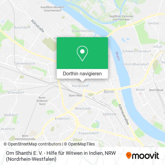 Om Shanthi E. V. - Hilfe für Witwen in Indien Karte