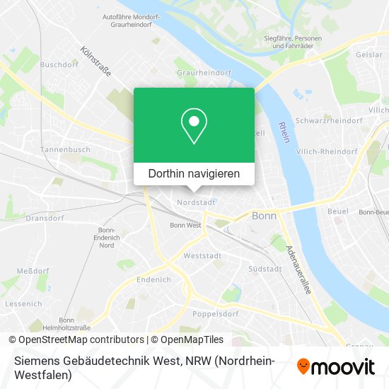 Siemens Gebäudetechnik West Karte