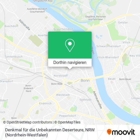 Denkmal für die Unbekannten Deserteure Karte