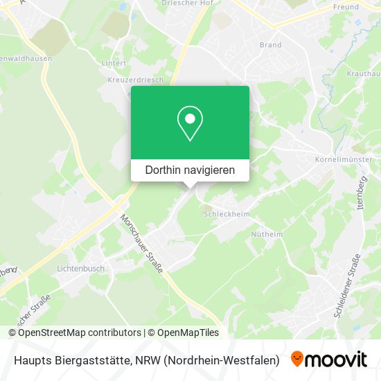Haupts Biergaststätte Karte