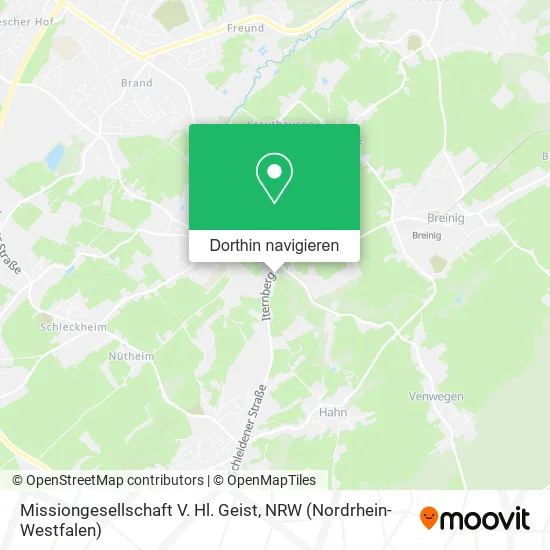 Missiongesellschaft V. Hl. Geist Karte