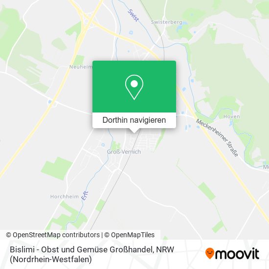 Bislimi - Obst und Gemüse Großhandel Karte