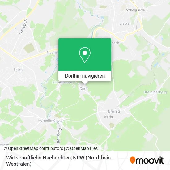 Wirtschaftliche Nachrichten Karte