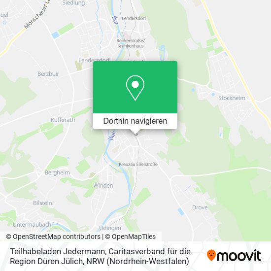 Teilhabeladen Jedermann, Caritasverband für die Region Düren Jülich Karte