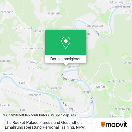 The Rocket Palace Fitness und Gesundheit Ernährungsberatung Personal Training Karte