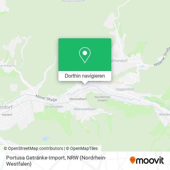 Portusa Getränke-Import Karte