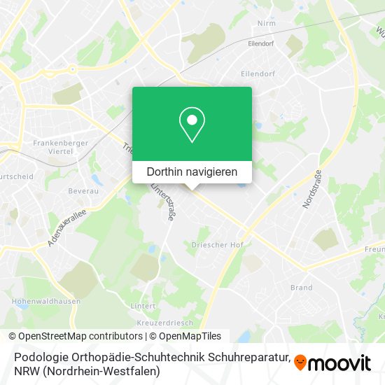 Podologie Orthopädie-Schuhtechnik Schuhreparatur Karte