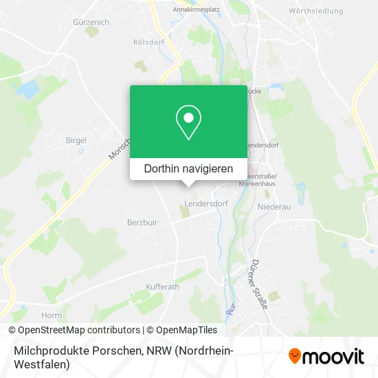 Milchprodukte Porschen Karte