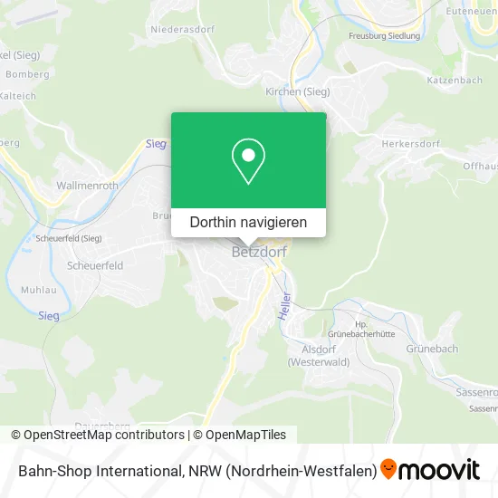 Bahn-Shop International Karte