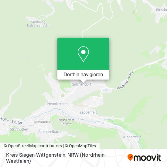 Kreis Siegen-Wittgenstein Karte