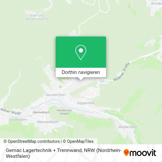 Gemac Lagertechnik + Trennwand Karte