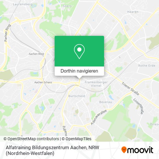 Alfatraining Bildungszentrum Aachen Karte