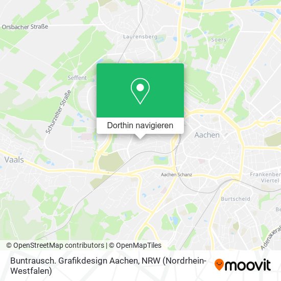 Buntrausch. Grafikdesign Aachen Karte