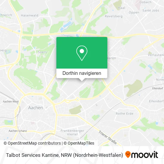 Talbot Services Kantine Karte