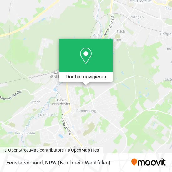 Fensterversand Karte