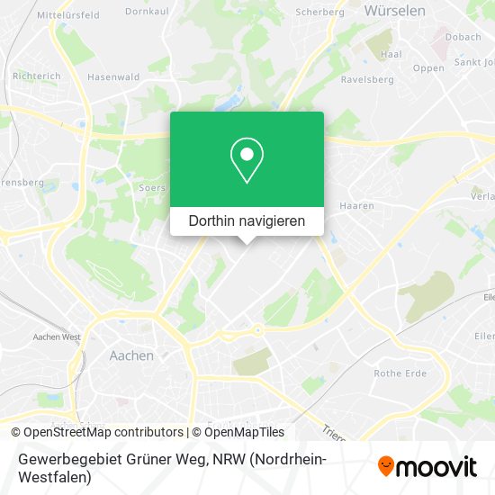 Gewerbegebiet Grüner Weg Karte