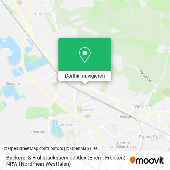 Backerei & Frühstücksservice Alex (Ehem. Frenken) Karte