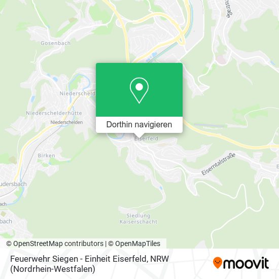 Feuerwehr Siegen - Einheit Eiserfeld Karte