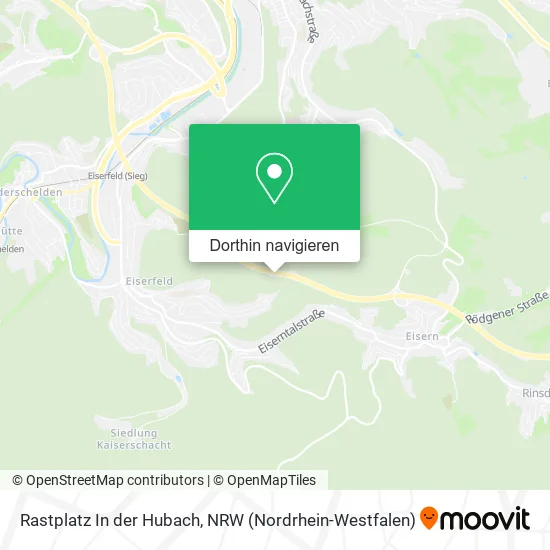 Rastplatz In der Hubach Karte