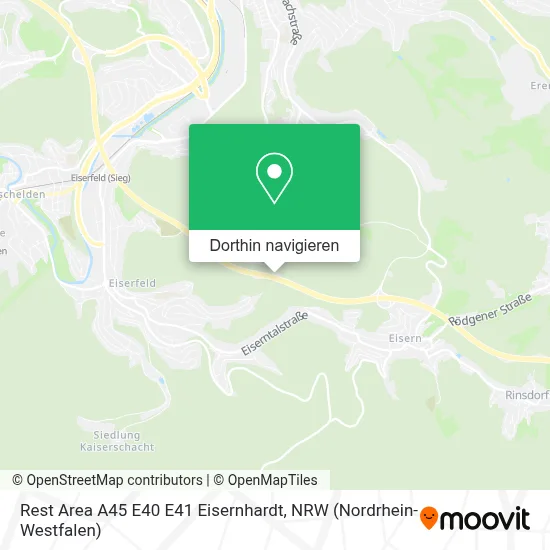 Rest Area A45 E40 E41 Eisernhardt Karte