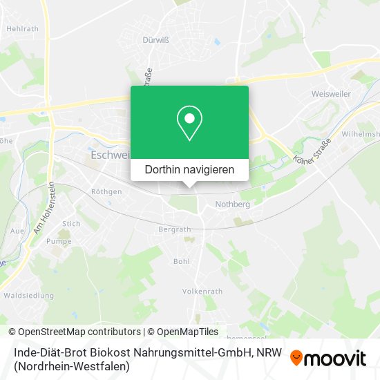 Inde-Diät-Brot Biokost Nahrungsmittel-GmbH Karte