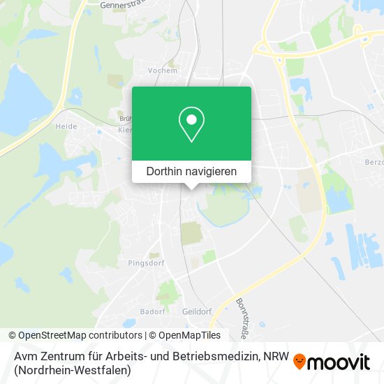 Avm Zentrum für Arbeits- und Betriebsmedizin Karte