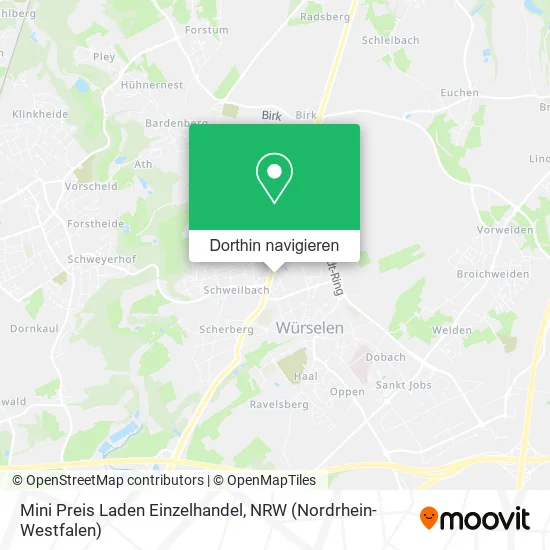 Mini Preis Laden Einzelhandel Karte