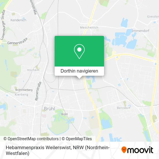 Hebammenpraxis Weilerswist Karte