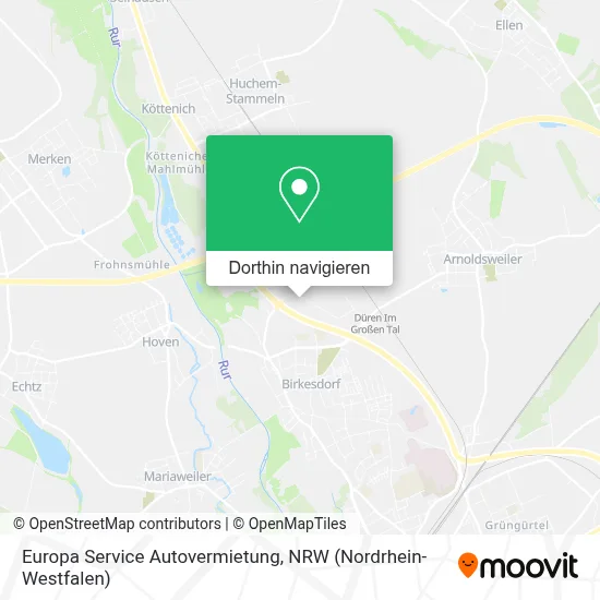 Europa Service Autovermietung Karte