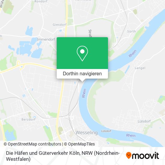 Die Häfen und Güterverkehr Köln Karte