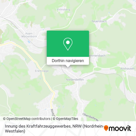 Innung des Kraftfahrzeuggewerbes Karte