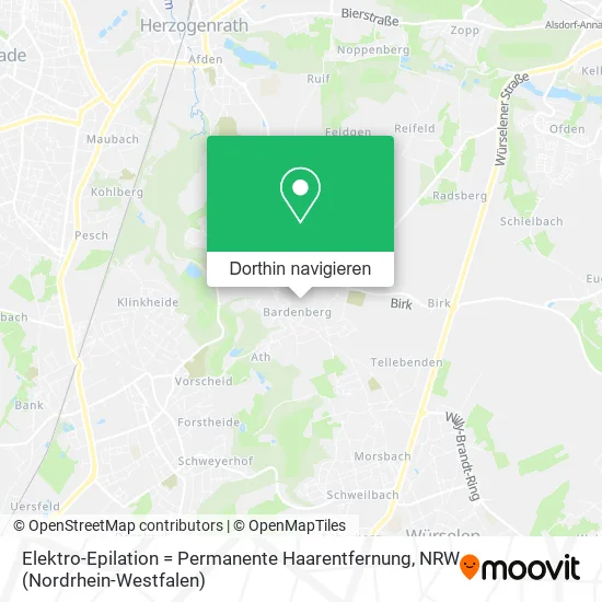 Elektro-Epilation = Permanente Haarentfernung Karte