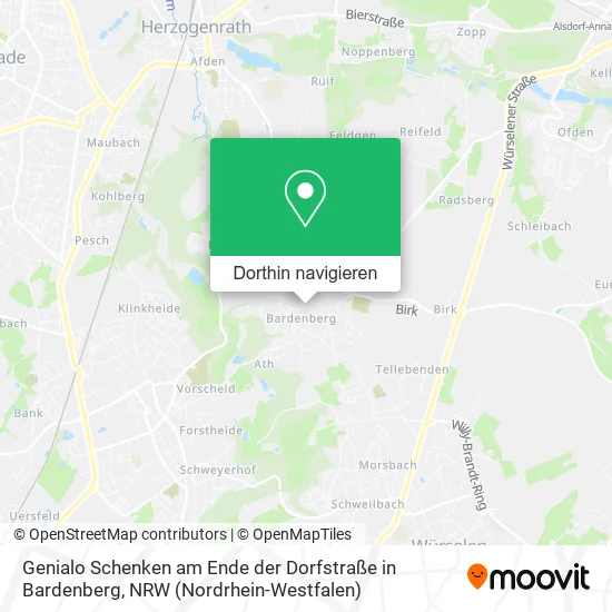 Genialo Schenken am Ende der Dorfstraße in Bardenberg Karte