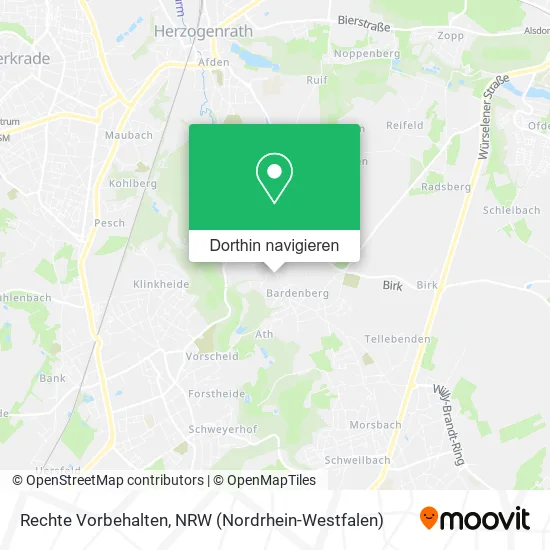 Rechte Vorbehalten Karte