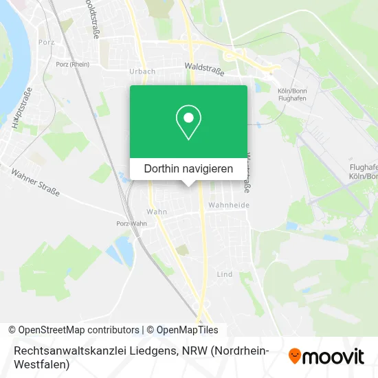 Rechtsanwaltskanzlei Liedgens Karte