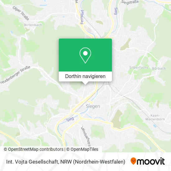 Int. Vojta Gesellschaft Karte