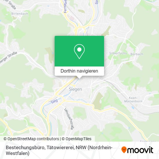 Bestechungsbüro, Tätowiererei Karte
