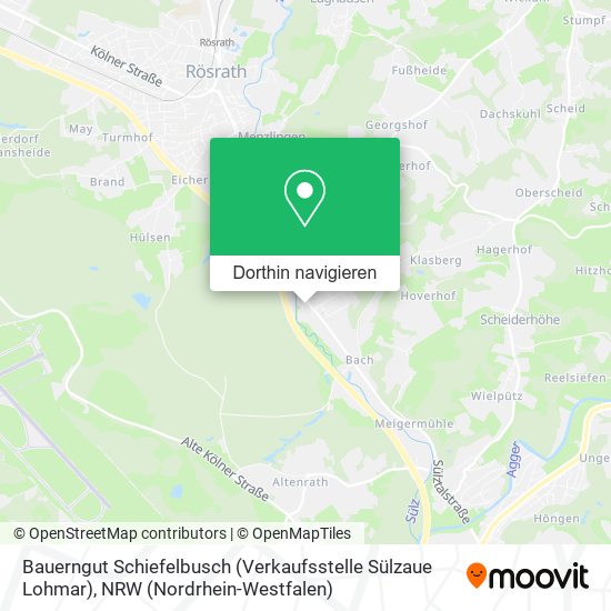 Bauerngut Schiefelbusch (Verkaufsstelle Sülzaue Lohmar) Karte