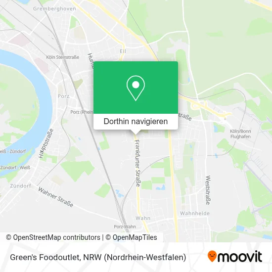 Green's Foodoutlet Karte