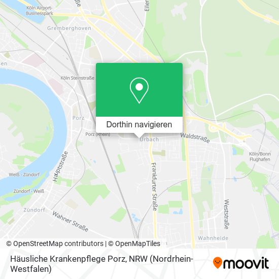 Häusliche Krankenpflege Porz Karte