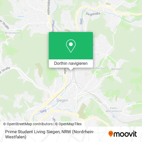 Prime Student Living Siegen Karte