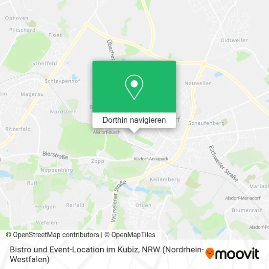 Bistro und Event-Location im Kubiz Karte