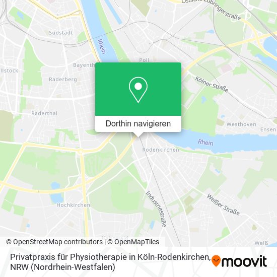 Privatpraxis für Physiotherapie in Köln-Rodenkirchen Karte