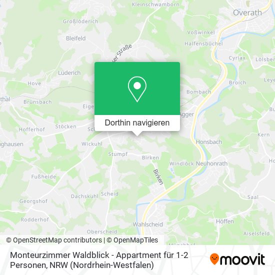 Monteurzimmer Waldblick - Appartment für 1-2 Personen Karte
