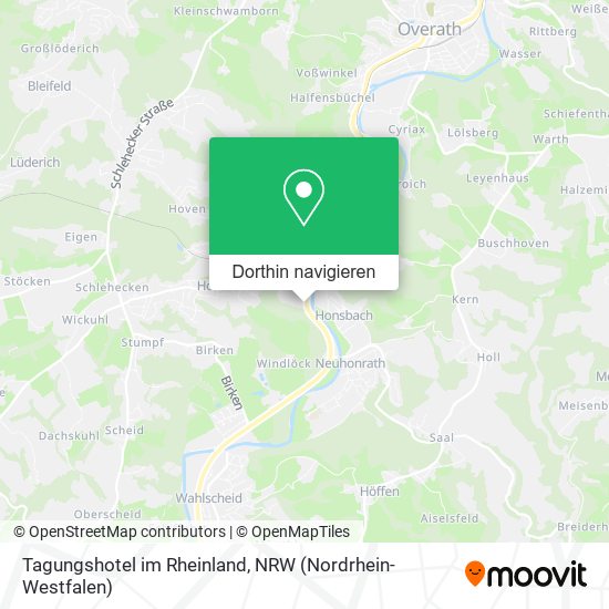 Tagungshotel im Rheinland Karte