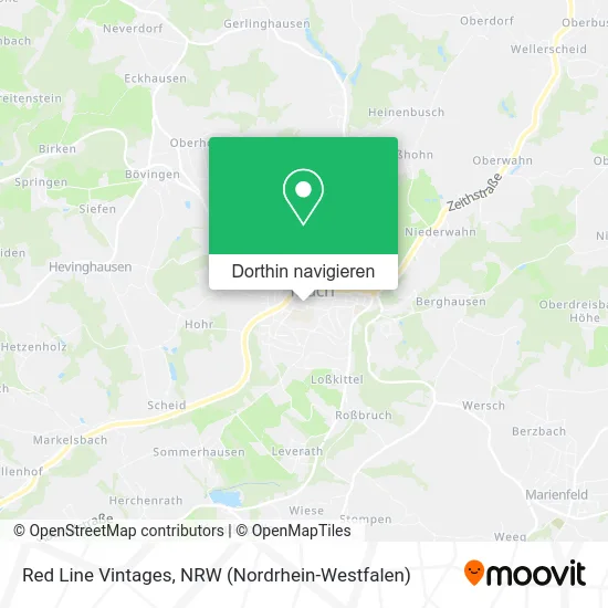 Red Line Vintages Karte