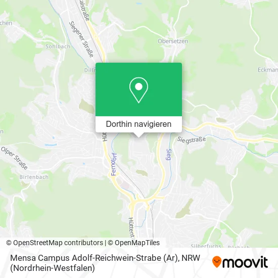 Mensa Campus Adolf-Reichwein-Strabe (Ar) Karte