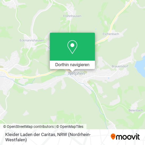 Kleider Laden der Caritas Karte