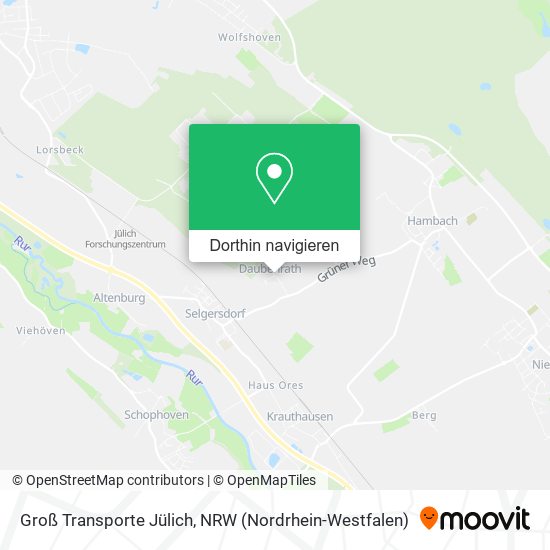 Groß Transporte Jülich Karte