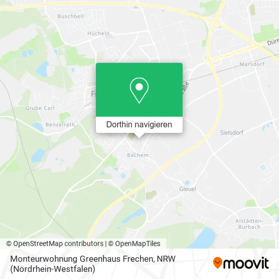 Monteurwohnung Greenhaus Frechen Karte